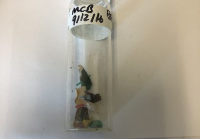 En samling mikroplastpartiklar.